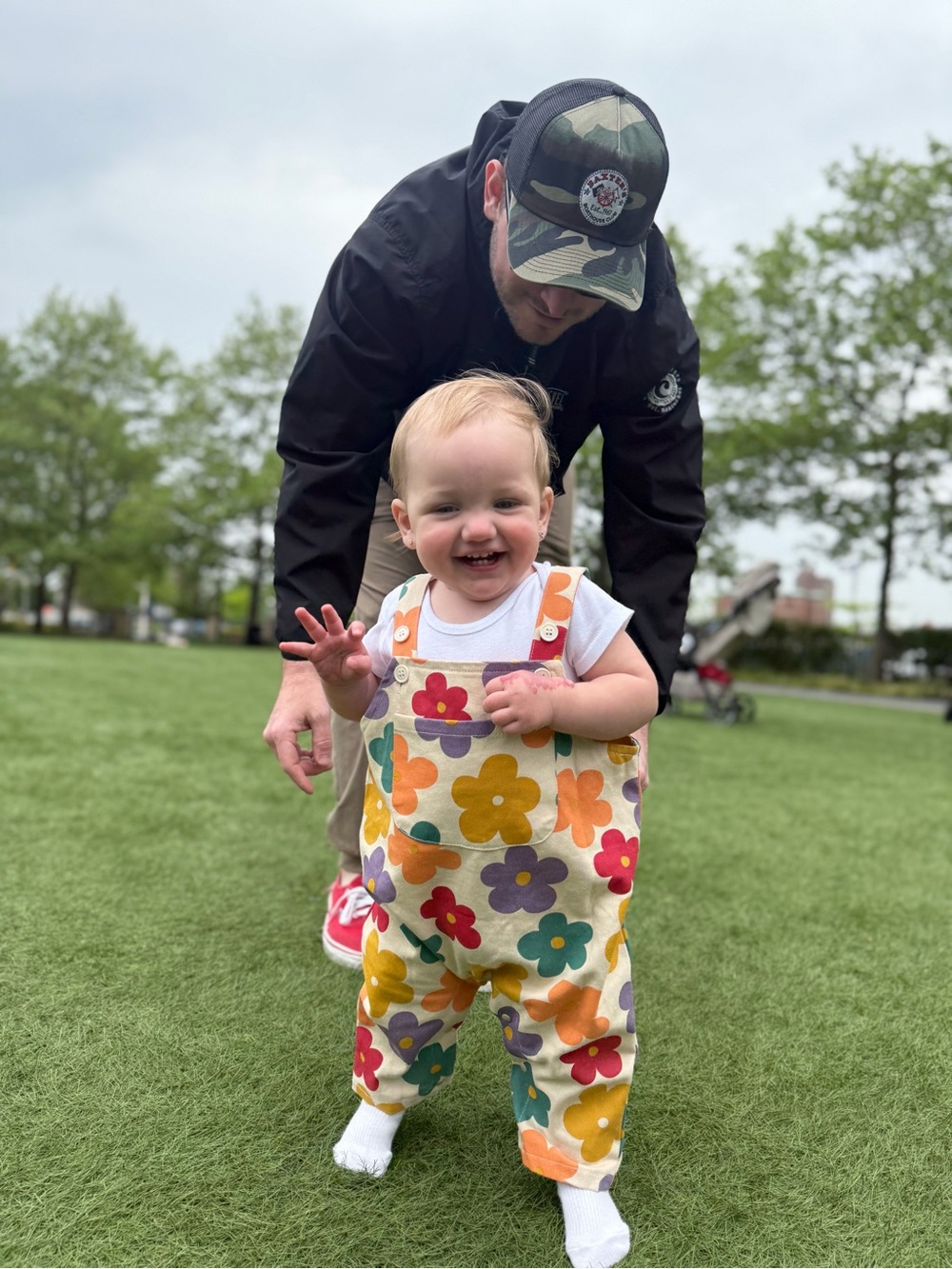 Kids Floral Overalls - Multicolor
